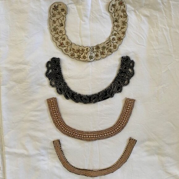 Set of 4 Lovely Vintage/Estate Beaded Collar Necklaces - Picture 1 of 16